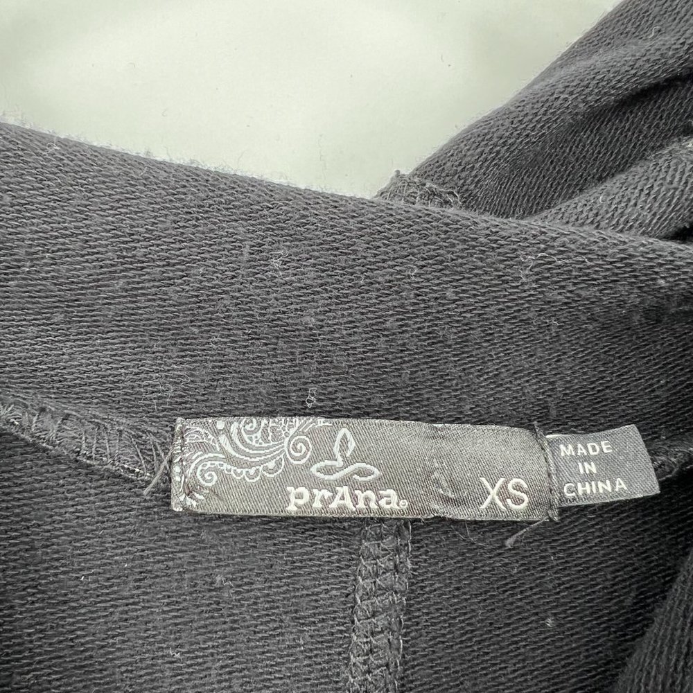 Prana Carys Hooded Dress Black Tunic Sweatshirt Pockets Size XS - Picture 4 of 10